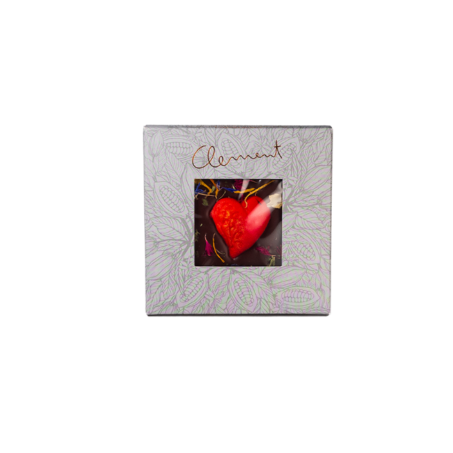 Carré 55g Zartbitter Motiv Herz - Clement Chococult