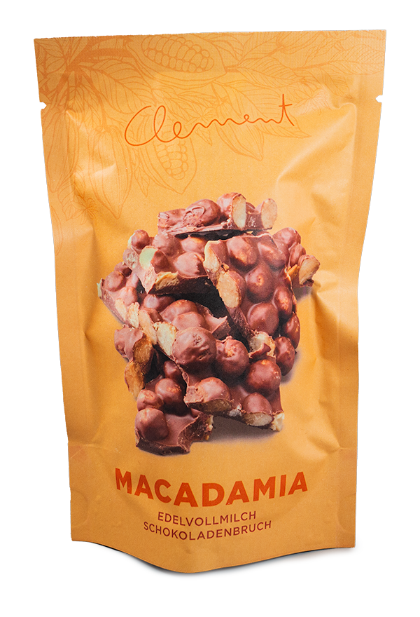 Macadamia Edelvollmilch Schokoladenbruch - Clement Chococult
