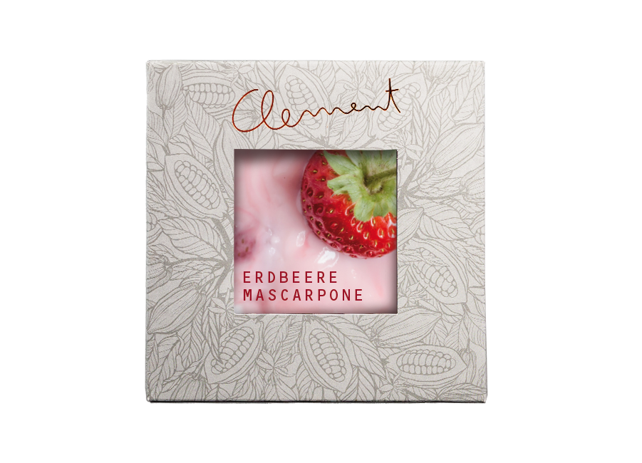 Mini Carré – Erdbeer Mascarpone - Clement Chococult