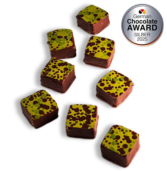 Handgefertigte Pralinen – Kürbiskern Pavé