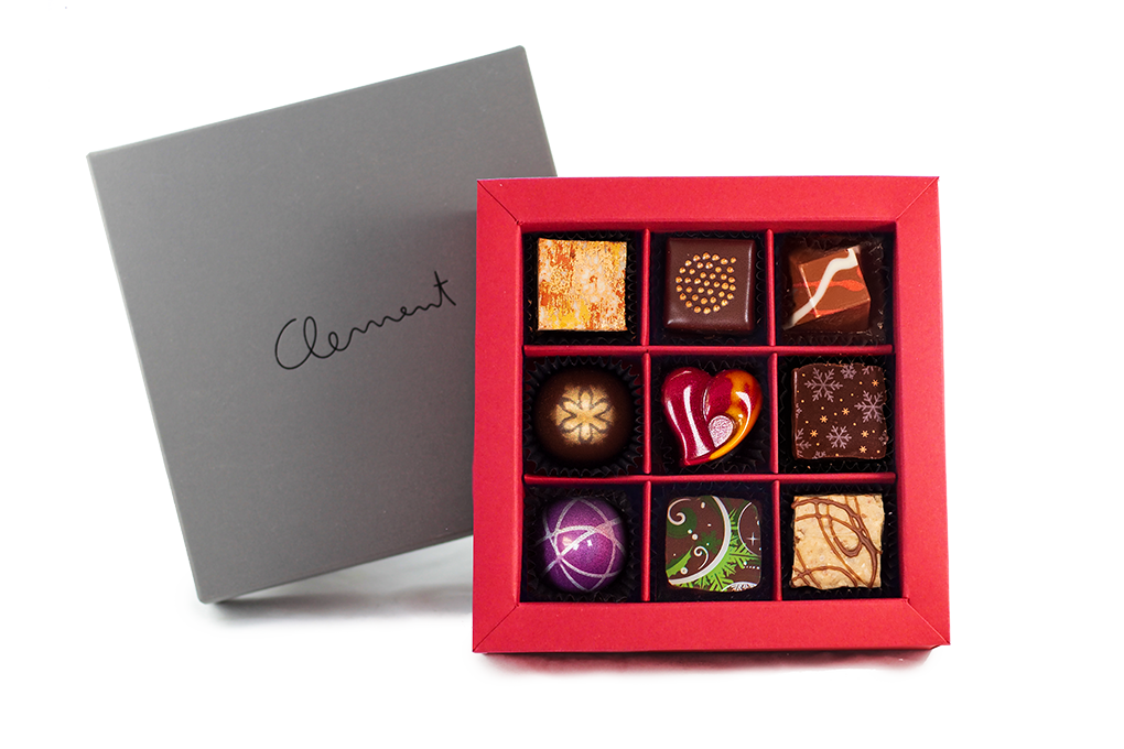 9 Pralinen – Wintermischung - Clement Chococult
