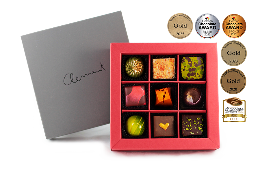 9 Pralinen – Sonderedition "Unsere Ausgezeichneten" - Clement Chococult