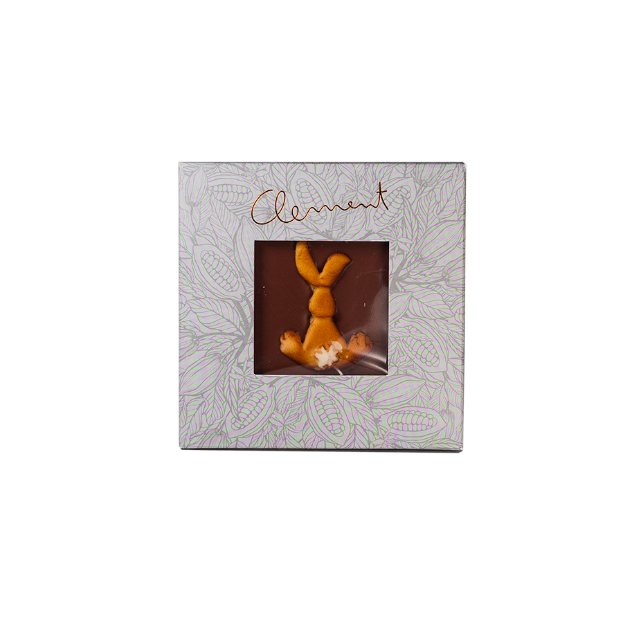 Carré 55g Motiv Hase hinten - Clement Chococult