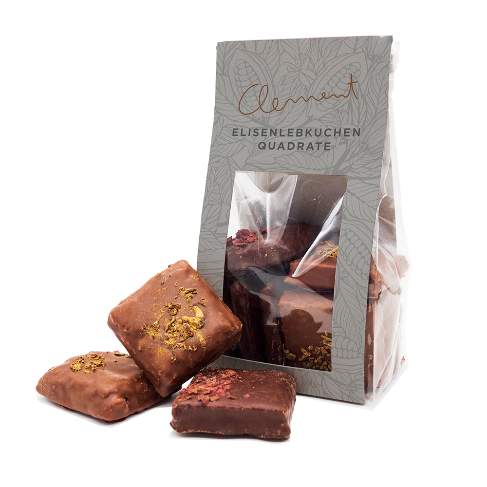 Mandel-Elisenlebkuchen Quadrate gemischt