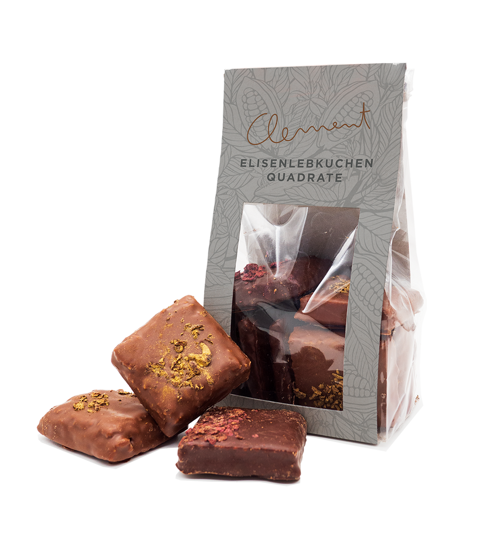 Mandel-Elisenlebkuchen Quadrate gemischt