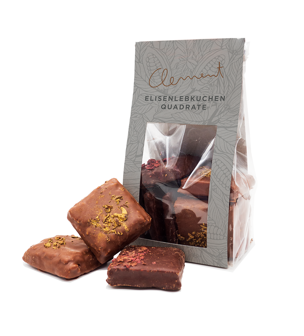 Mandel-Elisenlebkuchen Quadrate gemischt