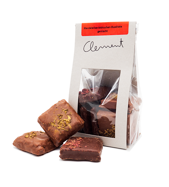 Mandel-Elisenlebkuchen Quadrate gemischt